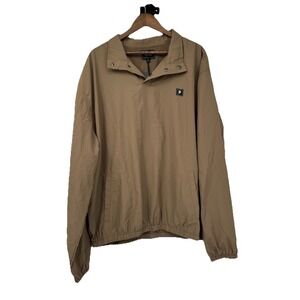 Primitive Skateboarding Jacket Men XL Taupe Brown Mock Collar Anorak Windbreaker